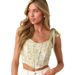 Aria Basics Aria Basics Cross-border Foreign Trade European And American Women's Clothing 2025 Summer Floral Fashion Lace-up Sexy_ecoleips.com