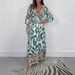Women's Clothing Autumn Fashion Printed V Neck Ethnic Dress_ecoleips.com