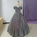 Color-Changing Sequin Ball Gown – Off-Shoulder A-Line Wedding Dress With Sparkly Tulle Skirt For Brides & Performances_ecoleips.com