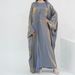 Women's Clothing Modest Abaya Dress Turkish Modest Two-Piece Set – Elegant Solid Color Long Dress With Batwing Sleeves (S-XXL,,Middle East Style)_ecoleips.com