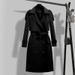 Elegant Belted Trench Coat – Slim Fit Long Sleeve Coat (Office & Casual Chic)_ecoleips.com