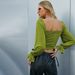 Voya 2026 Autumn/Winter European And American Fashion New Sexy Hollow Out Puff Long Sleeve Ultra-Short Women's T-Shirt With_ecoleips.com