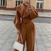 Autumn And Winter New Women's Clothing Solid Color Lapel Woolen Top Casual Trousers Suit_ecoleips.com