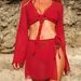 Verve Fashion Solid Color Bikini Four-Piece Set Swimsuit Women's Two-Piece Cover-Up Sexy Swimwear_ecoleips.com