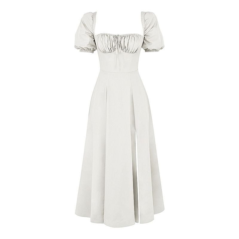 Women's Clothing New Printed French Floral Backless Slim Fit Sling Slit Dress For Women_ecoleips.com