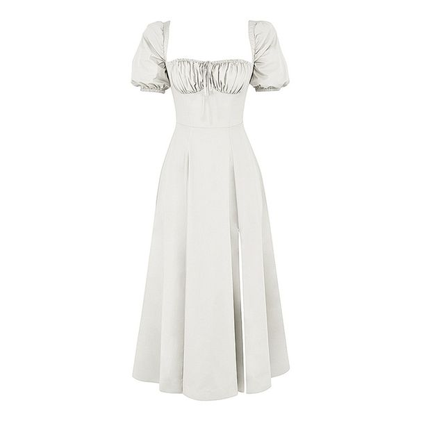 Women's Clothing New Printed French Floral Backless Slim Fit Sling Slit Dress For Women_ecoleips.com