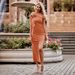 Elegant Asymmetrical Maxi Dress for Women Side Slit Ruffle Detail Black Red Blue S to XL_ecoleips.com