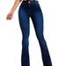 2025 spring new cross border European and American foreign trade high waist slim stretch flared jeans women's trousers_ecoleips.com