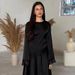 Elegant Satin And Lace Blouse Long Sleeve Asymmetrical Hem Top with Waist-Defining Fit for Women in White/Black Sizes S to XL_ecoleips.com
