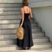Women's Clothing Summer Sexy Black Suspender Square Neck Off Shoulder Slim Commuting Fashion Casual Temperament Dress Women_ecoleips.com