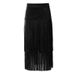 K New Denim Style Wild And Domineering Heavy Industry Tassel Mid Length Skirt For Women_ecoleips.com