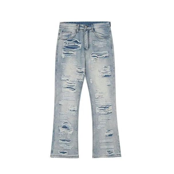 Women's Clothing Retro Destruction Scratched Horizontal Washing Old Fashion Brand Beggar Hiphop Slim Stretch Denim Trousers_ecoleips.com