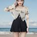 plus Size Sun Protection Swimsuit for Women Sexy Fresh Style Conservative Cover up Beach Hot Spring Cross Border_ecoleips.com