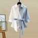 Women's Clothing plus size women's spring suits women's splicing two piece shirts slim jeans two piece suits_ecoleips.com