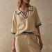 Women's Clothing New Spring And Summer V Neck Shirt Casual Trousers Contrast Color Design Fashion Suit_ecoleips.com