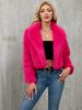 Women's Clothing Women's Faux Fur Short Jacket With Notched Lapel - Elegant Winter Coat For Office & Casual Wear_ecoleips.com