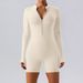 LazyZoom Fitness Naked Feel Zipper Long Sleeve Jumpsuit Women's Sports Training One-Piece Yoga Suit_ecoleips.com