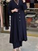 Women's Ice Silk Solid Color Split Stand Collar Shirt And Trousers Set Cross Border Factory New Loose Clothing_ecoleips.com