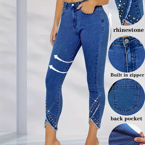 New Women's Casual Slim Fit Pants Versatile European American Style Denim Hot Selling 2025 Ws1195 & Archer0603_ecoleips.com