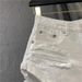 European Style White Denim Shorts For Women, 2026 New Summer Style, Hot Girl Ripped Jeans, Casual And Fashionable Wide Leg A Line Hot Pants_ecoleips.com