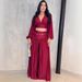 Women's Clothing Summer 2026 Style Two Piece Set Crop Top With Ruffles Wide Leg Pants Casual American Style Polyester_ecoleips.com