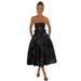 Women's Clothing Summer Elegant Sweet Spicy Solid Color Strapless Off Shoulder Party Cocktail Glitter Mesh Tight Waist Dress_ecoleips.com