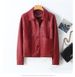 Style New Women's Jacket Short Leather Coat With Turn-down Collar Fashionable Slim Fit Korean Version_ecoleips.com