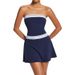 Women's Faux Two Piece Sports Skirt Set New Fashionable Outerwear Golf Tennis Skirt Running Yoga Suit_ecoleips.com