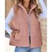 Aria Basics Europe America 2024 Autumn/Winter Corduroy Vest With Pockets, Zipper Front, Pleated Women's Cotton Coat, Casual_ecoleips.com