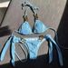 Women's New Sexy Two-Piece Swimsuit With Metal Ring Straps Solid Color Beach Bikini_ecoleips.com