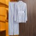 Elegant Lace Trim Tie-Waist High-Waisted Pants & Blazer Lapel Top Two-Piece Set For Women, Office & Casual Wear_ecoleips.com