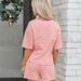 Summer New Style Loose Casual Two Piece Set for Women Versatile Striped Print Tie up European American Fashion Suit_ecoleips.com