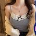 Lace Trim Knit Camisole With Built-In Bra – Flirty Ribbed Bralette Top For Layering Or Solo Wear, Soft Stretch Nylon & Spandex Blend_ecoleips.com