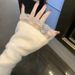 girl French Style Pure Desire Lace Trim Bell Sleeve V-Neck Base Shirt For Women Autumn Winter Design Sense Niche Inner_ecoleips.com