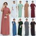 Voya Women's Solid Color Midi Dress - Minimalist Basic Slip Dress With Short Sleeves - Soft Flowy Casual Summer Dress, Perfect As Inner Layer Abaya_ecoleips.com