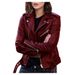 2025 New Women's Autumn Short Spring Korean Style PU Motorcycle Slim Fit Winter Leather Jacket_ecoleips.com