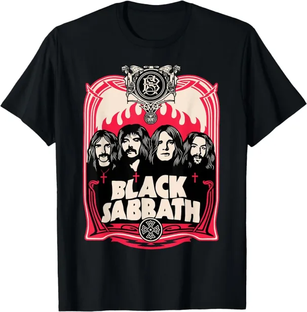 Women's T-Shirts Black Sabbath Group Crest T-Shirt_ecoleips.com