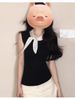 Black Miu Sleeveless Vest Top For Women's Summer Slim-fitting, Meat-covering And Thin T-shirt 2025 Summer Looks Great To Wear_ecoleips.com