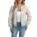 European American Cross-border 2026 Spring Autumn New Jacquard Zip-up Jacket, Loose Fit, Slimming, Stylish, Suitable For_ecoleips.com