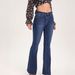 Spring Elastic Flared For Women, Independent Station Low-waist Tight-fitting Women's Stretch Jeans_ecoleips.com