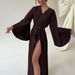 Aria Basics European, American, Middle Eastern Cross-border Autumn Winter Comfortable, Casual, Elegant, Sexy Home Wear Women's Long_ecoleips.com