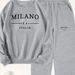 Women's Clothing Women's Fleece Lined Sweatshirt Set Style Two Piece Crew Neck Casual Printed Sweatshirt_ecoleips.com