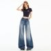 American Retro Narrow Straight-leg Jeans For Women, Spring 2025, Low-waisted, Loose, Versatile, Drapey, Floor-length_ecoleips.com