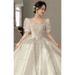 Women's Clothing Main Wedding Dress New Bride Small Heavy Retro One Shoulder High Quality Texture Long Tail Summer_ecoleips.com