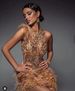 Gorgeous Sequin Embroidered Feather Strap Dress Goddess Birthday Party Stage Performance Evening Gown_ecoleips.com