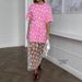 2025 2025 New Sexy Women's Long Style Love Mesh Splicing Loose Short Sleeve T-Shirt Dress_ecoleips.com