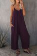 Suitable For All Seasons 2025 Summer New Women's Solid Color Pocket Loose Casual Strap Jumpsuit_ecoleips.com