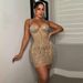 Women's Clothing Sexy Slim-Fit Rhinestone Tassel Dress_ecoleips.com