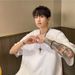 Hong Kong Style Short Sleeve T-Shirt Men Summer Thin Loose Trendy Brand Casual Plus Size Round Neck Men's Clothing_ecoleips.com