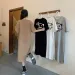 Cute Cartoon Simple Printed Women's Short-sleeved Dress Fashionable Maternity Dress_ecoleips.com